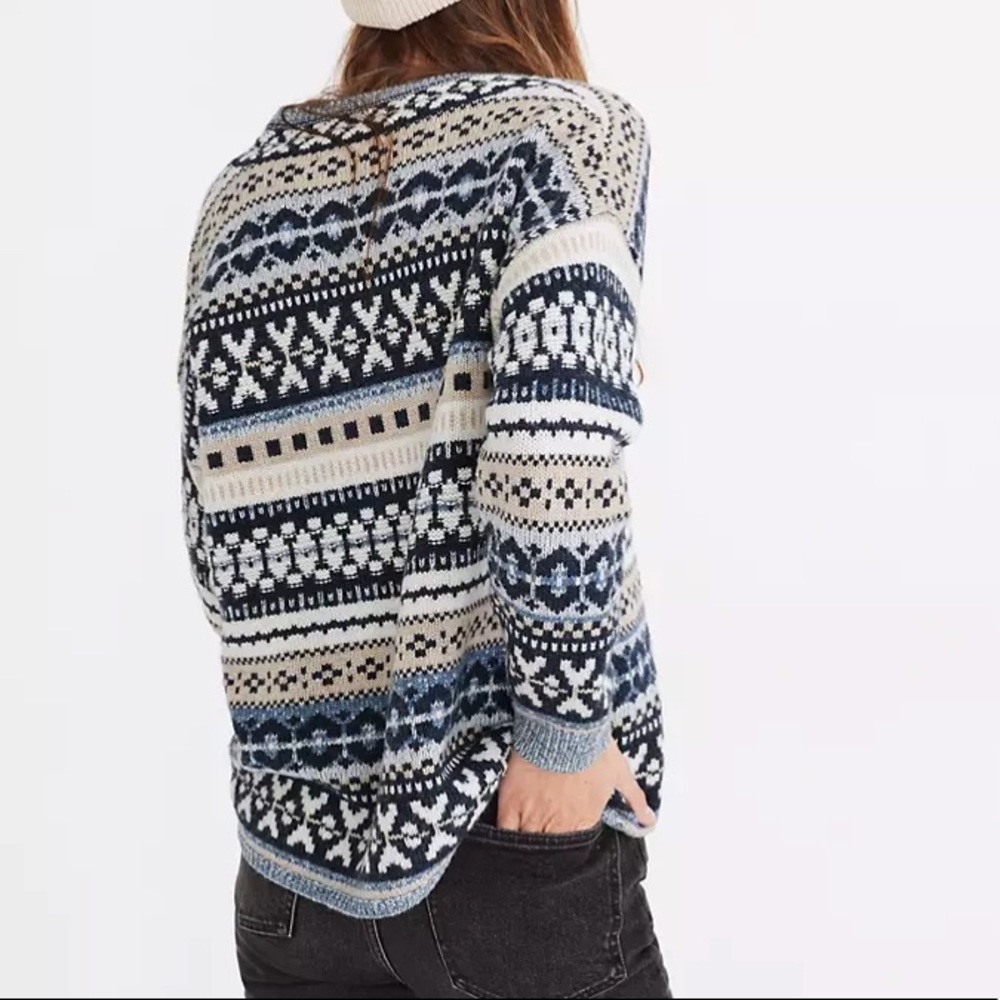 Madewell Fair Isle Pullover Sweater - Picture 3 of 9